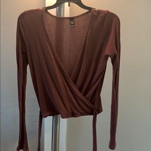 Lightweight tie up sweater